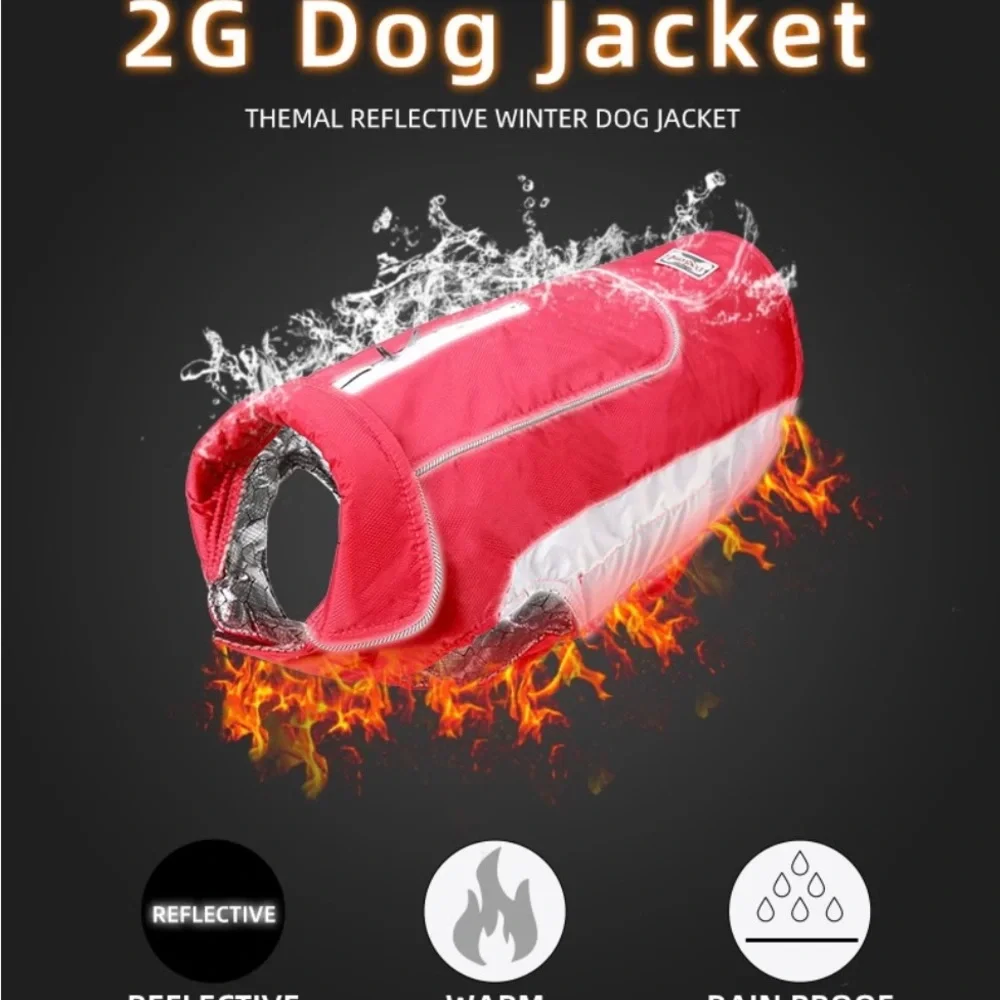 NWT Doglemi Fleece Lined Rainjacket Size Large